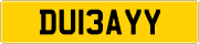 DU13AYY Plate for Sale