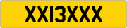 XX13XXX Plate for Sale